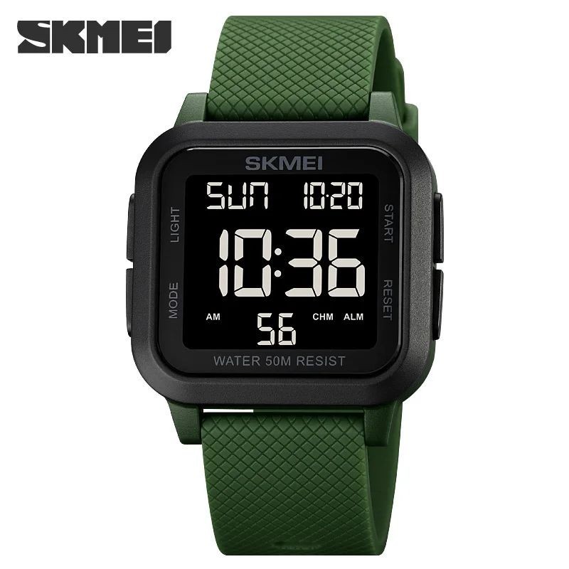 SKMEI Mens LED Watch Waterproof Digital Sports Stopwatch Military Alarm Watches