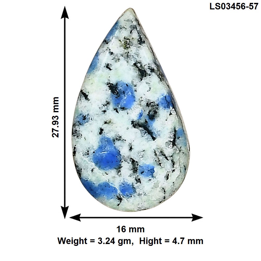 Natural K2 Blue – Azurite In Quartz 27.93x16x4.7 mm Fancy Gemstone LS03456-57