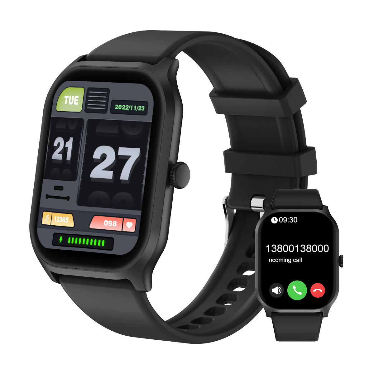 2.01″ Large Screen Smart Watch Men Women’s Fitness Tracker Heart Rate Watches