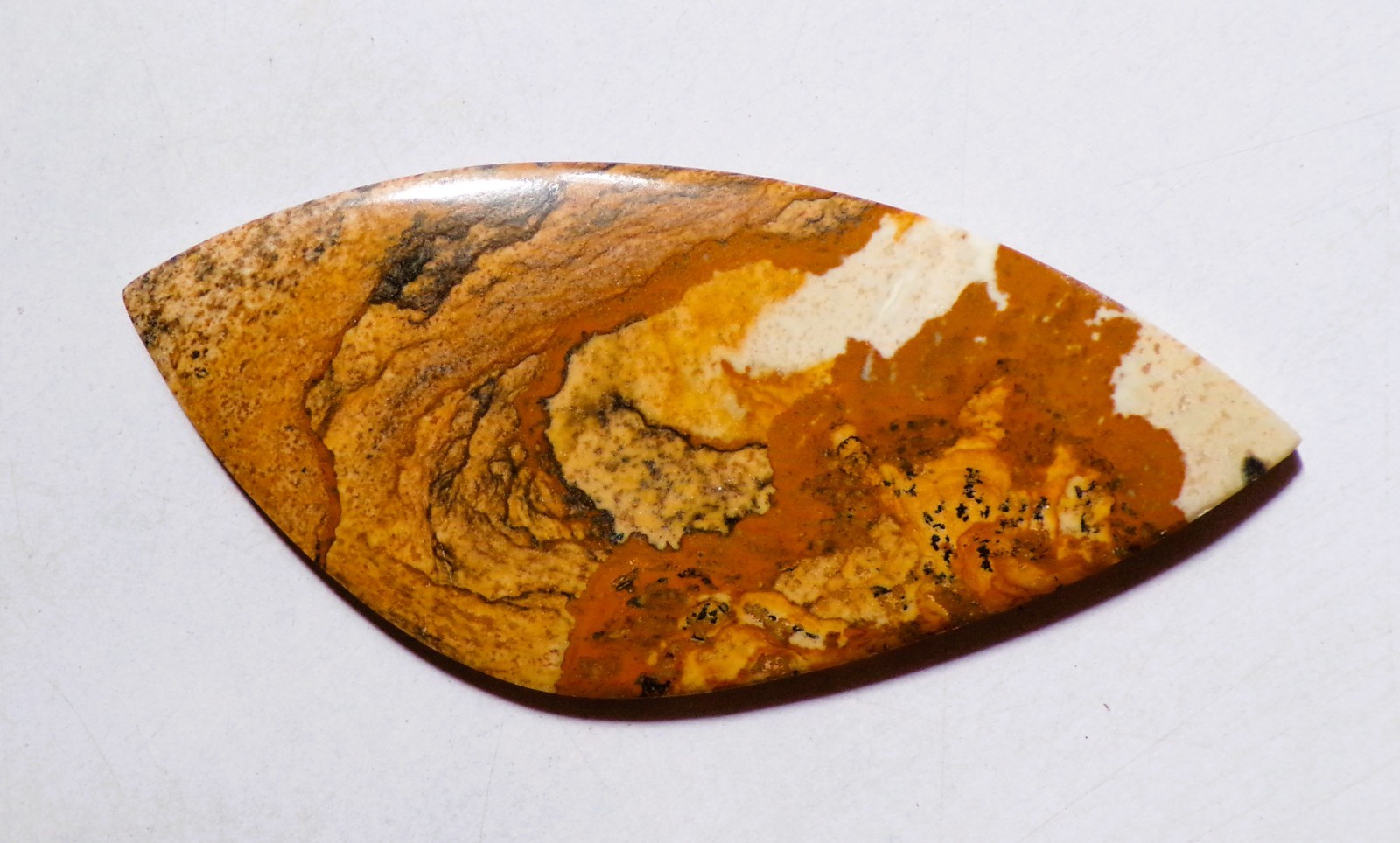 60.00 Cts Natural Picture Jasper Cabochon Loose Gemstone 68X30.4X4MM