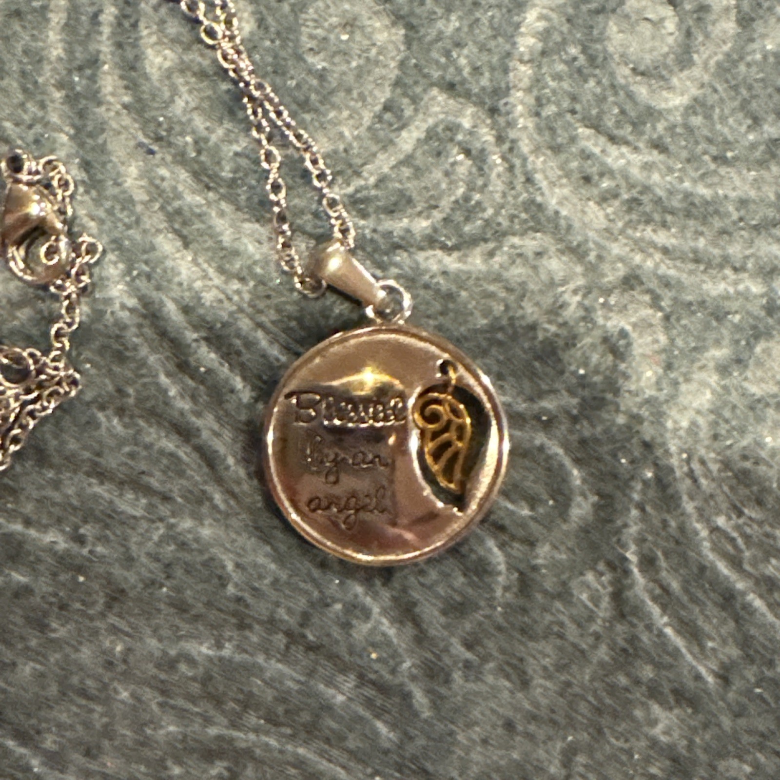 Hallmark Connections Stainless Steel Angel Necklace-18 to 20″ Adjustable Chain