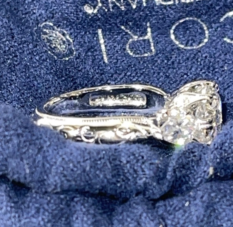 QVC TACORI EPIPHANY DIAMONIQUE BLOOM CUT RING W/ PEAR ACCENTS SZ 6 #J27578