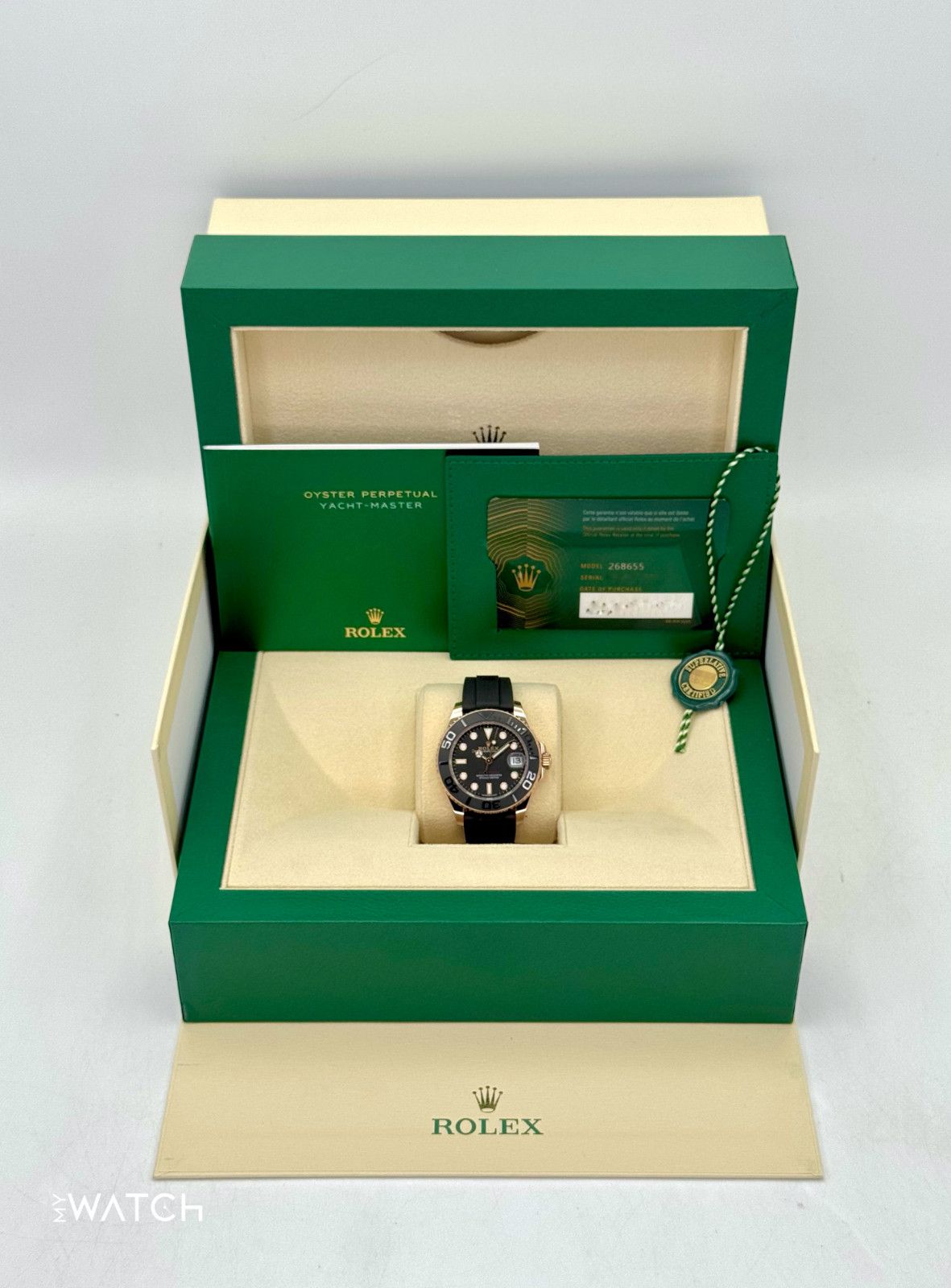 NEW 2025 Rolex Yacht-Master 37mm 268655 Rose Gold Black Dial
