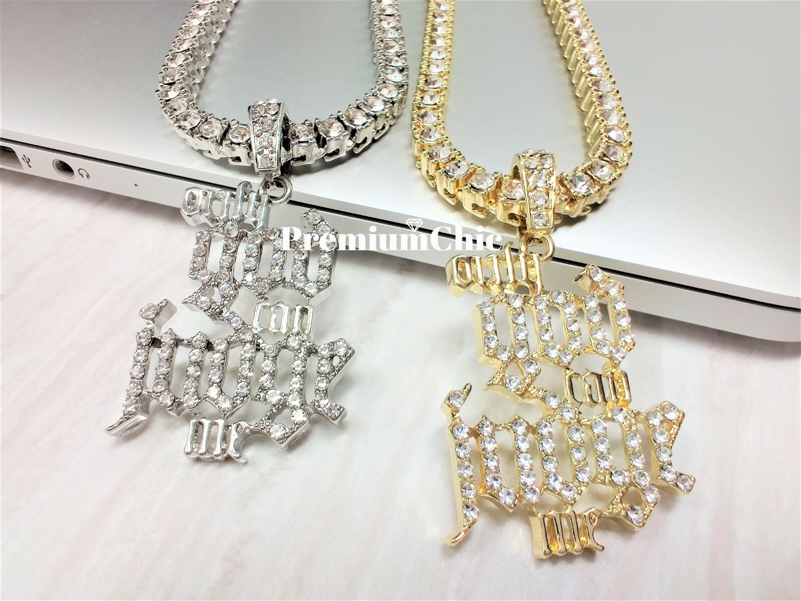 ONLY GOD CAN JUDGE ME Pendant Necklace w Rope or Tennis Chain Plated CZ Jewelry