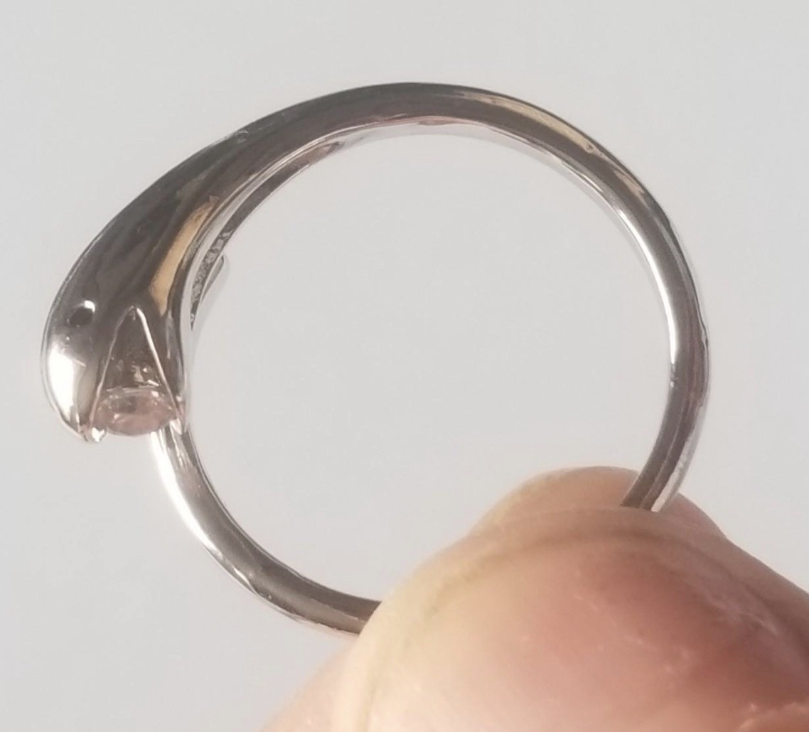 Adjustable 925 stamped sterling silver rings with CZ stone
