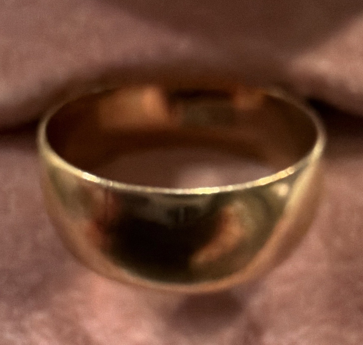 Antique 14K Yellow Gold Cigar Wedding Band 4grams size 7, Circs 1900’s