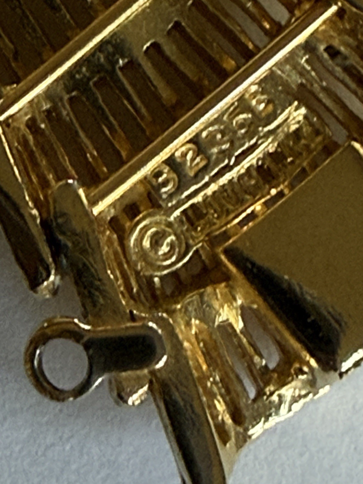 vintage MARCEL BOUCHER Gold Tone Textured Ladies Bracelet Mid Century AS IS