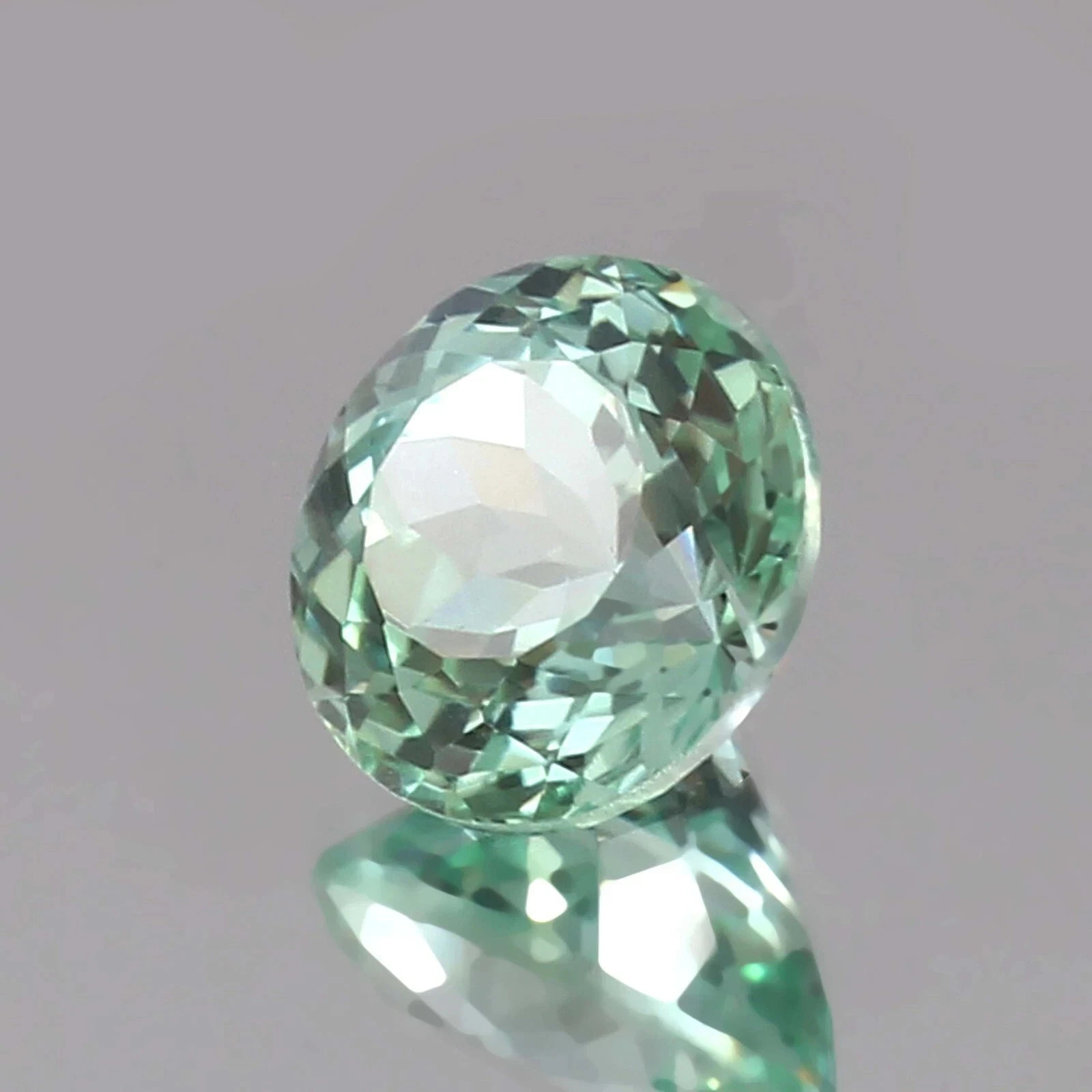 8 MM AAA+ Natural Ceylon Green Sapphire Round Cut Loose MR Gemstone T02 Gift+