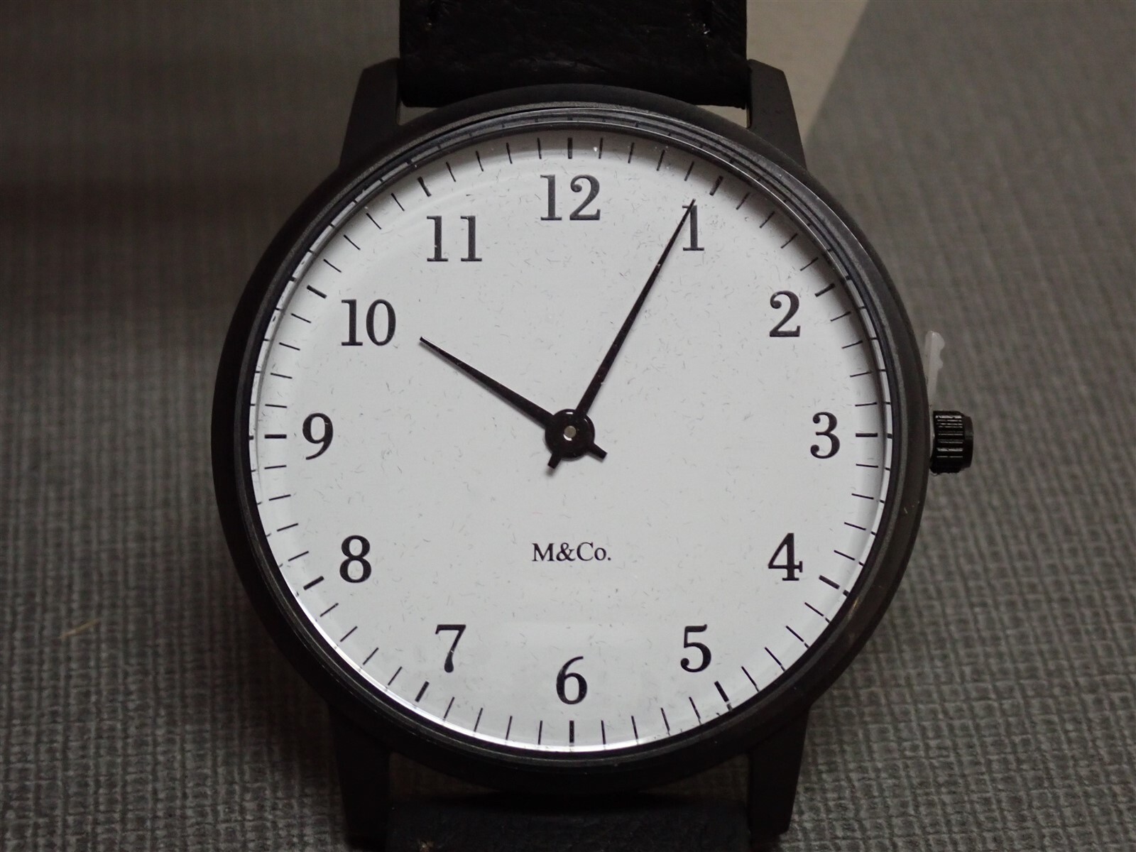 NEW Projects Watches PJT-7401-40 Bodoni 40mm M&Co Black Leather Band Watch