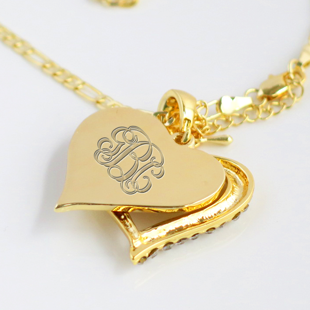 Personalized Monogram 18K Gold Plated Name Necklace