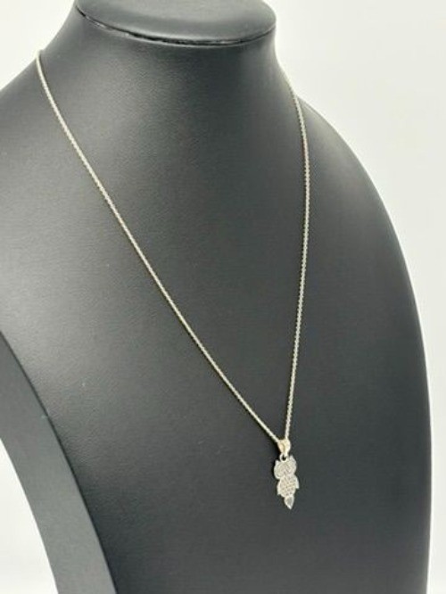 Artisan-Made Sterling Silver Owl Pendant Necklace Delicate Fine Chain Not Signed