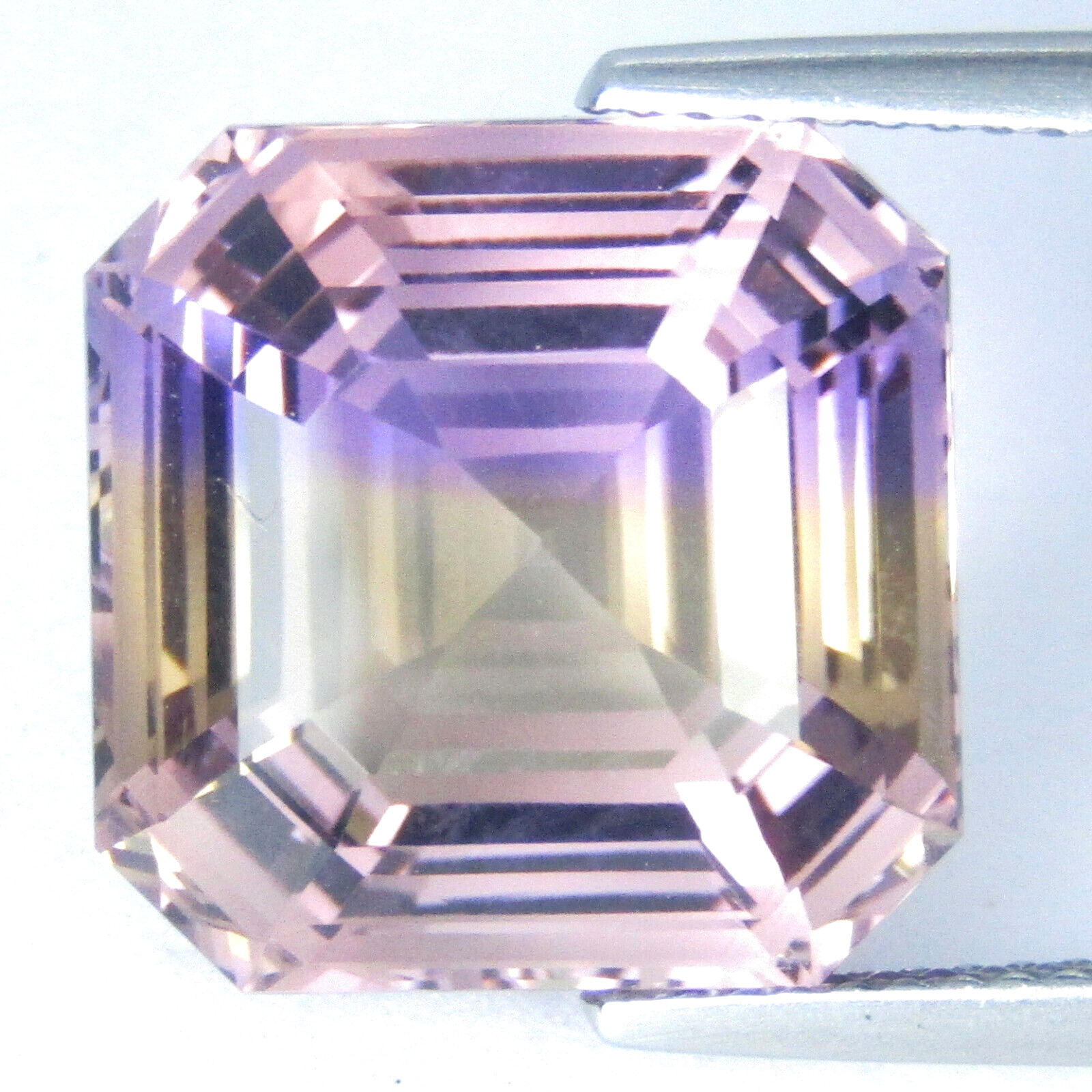 13.45Cts Fabulous Natural Bolivian Ametrine 13.8mm Asscher Cut Collection Gem