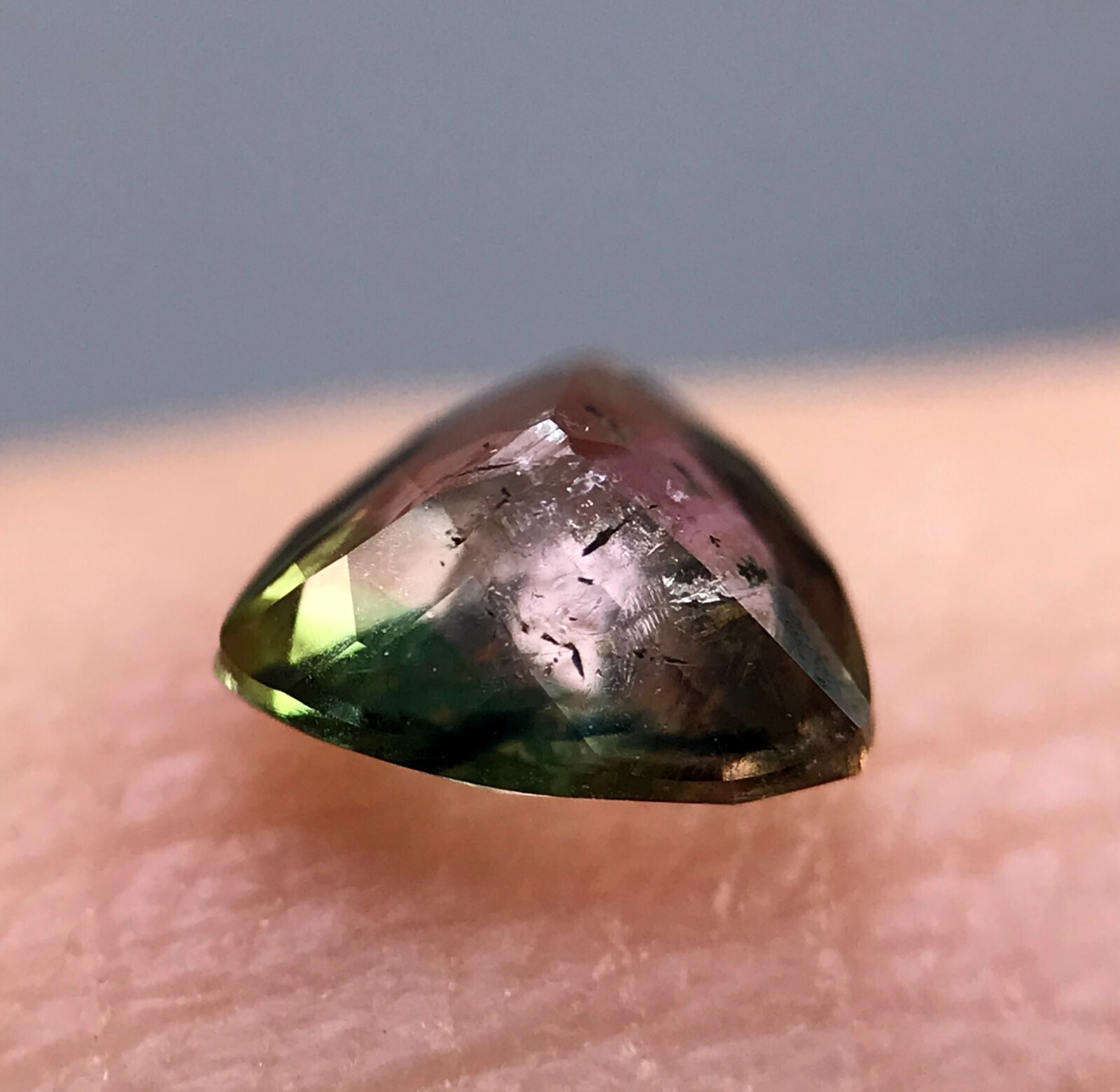 0.36 CT Axinite with Green touch cut gemstone from Pakistan