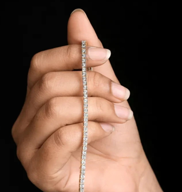 Wedding Festival sale ! Round Natural Diamond Tennis Bracelet 14k Yellow Gold