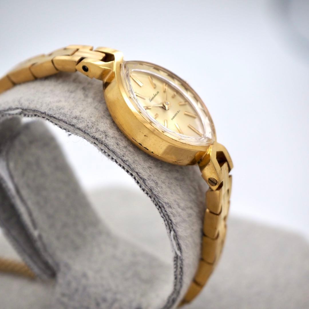 Seiko ASGP 10-7001 Solar Gold Watch Manual Wind Japan Vintage 0716218