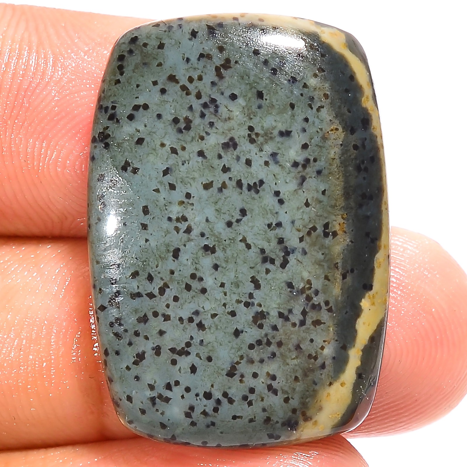 Natural Polychrome Jasper Radiant Shape Cabochon Gemstone 26 Ct 28X19X6mm A12875