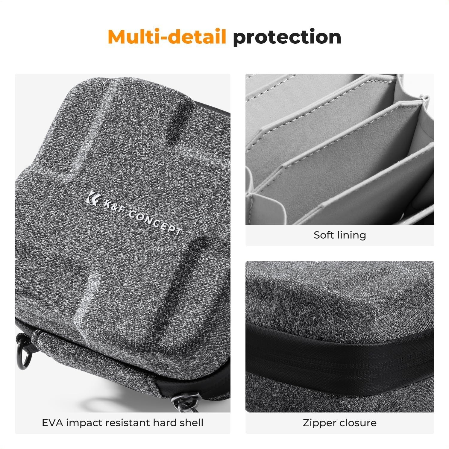 10 in 1 Lens Filter Case, Hard Shell Camera Filter Pouch up to 82Mm with Hand St