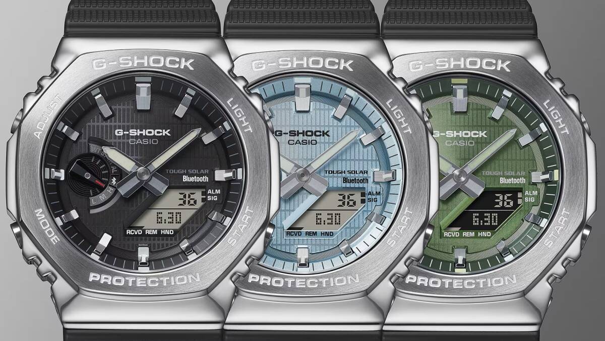 CASIO G SHOCK Tough Solar Mobile Link Black Silver Green GBM 2100A 1A3 Men’s Wat