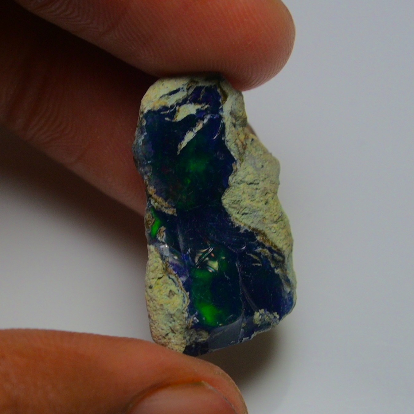 Blue Opal Rough 9.45 Carats, Smoked Ethiopian Welo Opal Rough, Fire Opal Rough