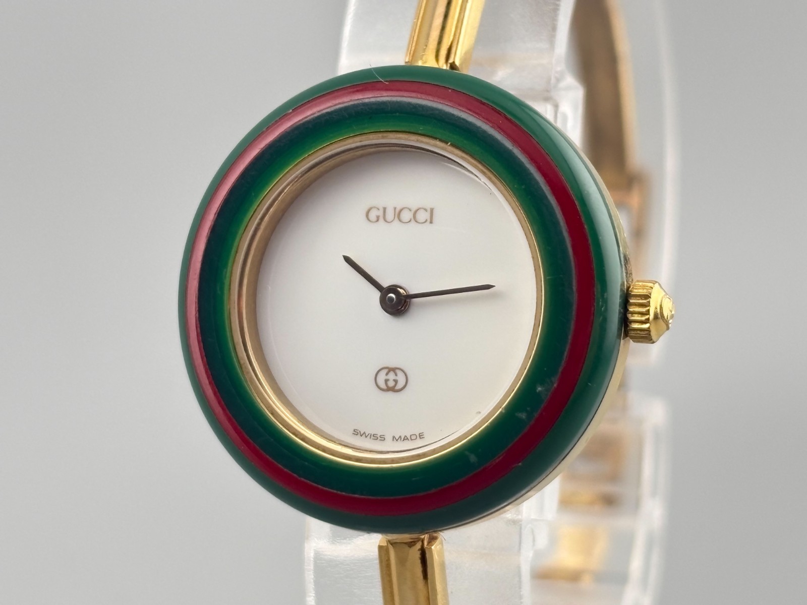 [S Size Very Good+5] Gucci Change Bezel 11/12.2 Women Watch Gold White 12 Colors