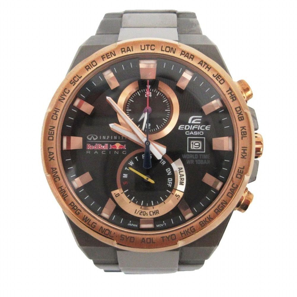 CASIO EDIFICE Red Bull Wristwatch Collaboration Chronograph Used Collectible Jap