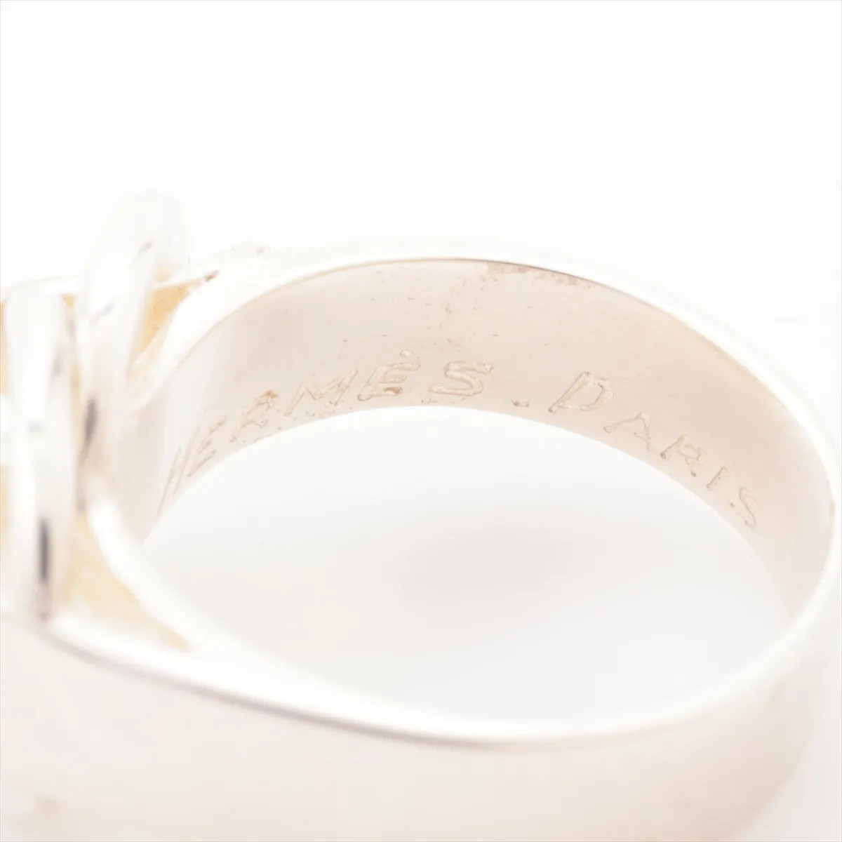 Hermès Deux Anneaux Ring 51 925 6.4g Silver