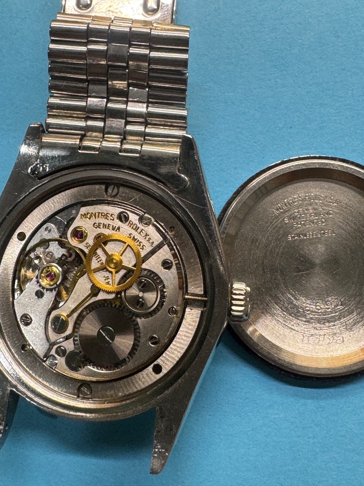 Rolex Oysterdate Precision Gold color Dial, Case STAINLESS . RUNS