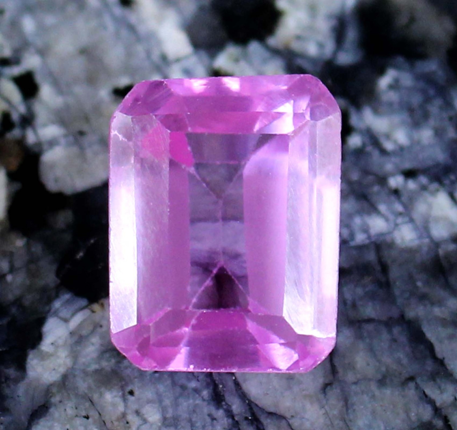 AGI Certified Mogok Pink Ruby 9.65 Ct Natural Emerald Cut Gemstone