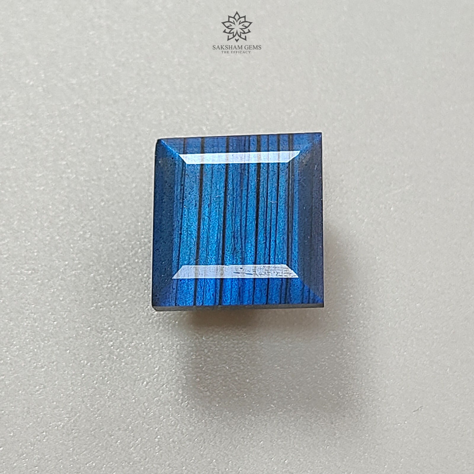11.80cts High Quality Natural Blue Labradorite Square Shape 1pc 14*13mm