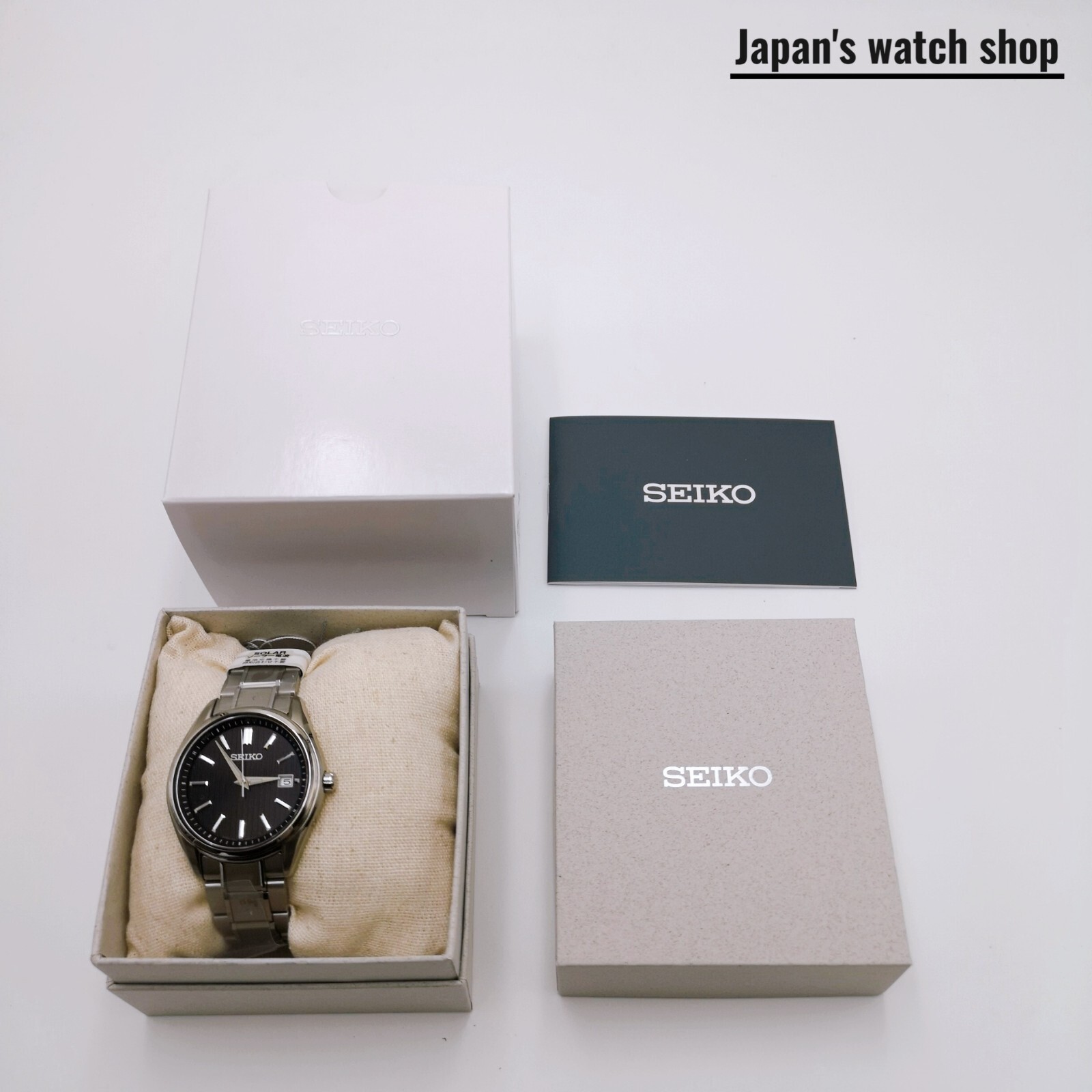 SEIKO Selection S SBTM341 Black Titanium Analog Men’s Watch New in Box