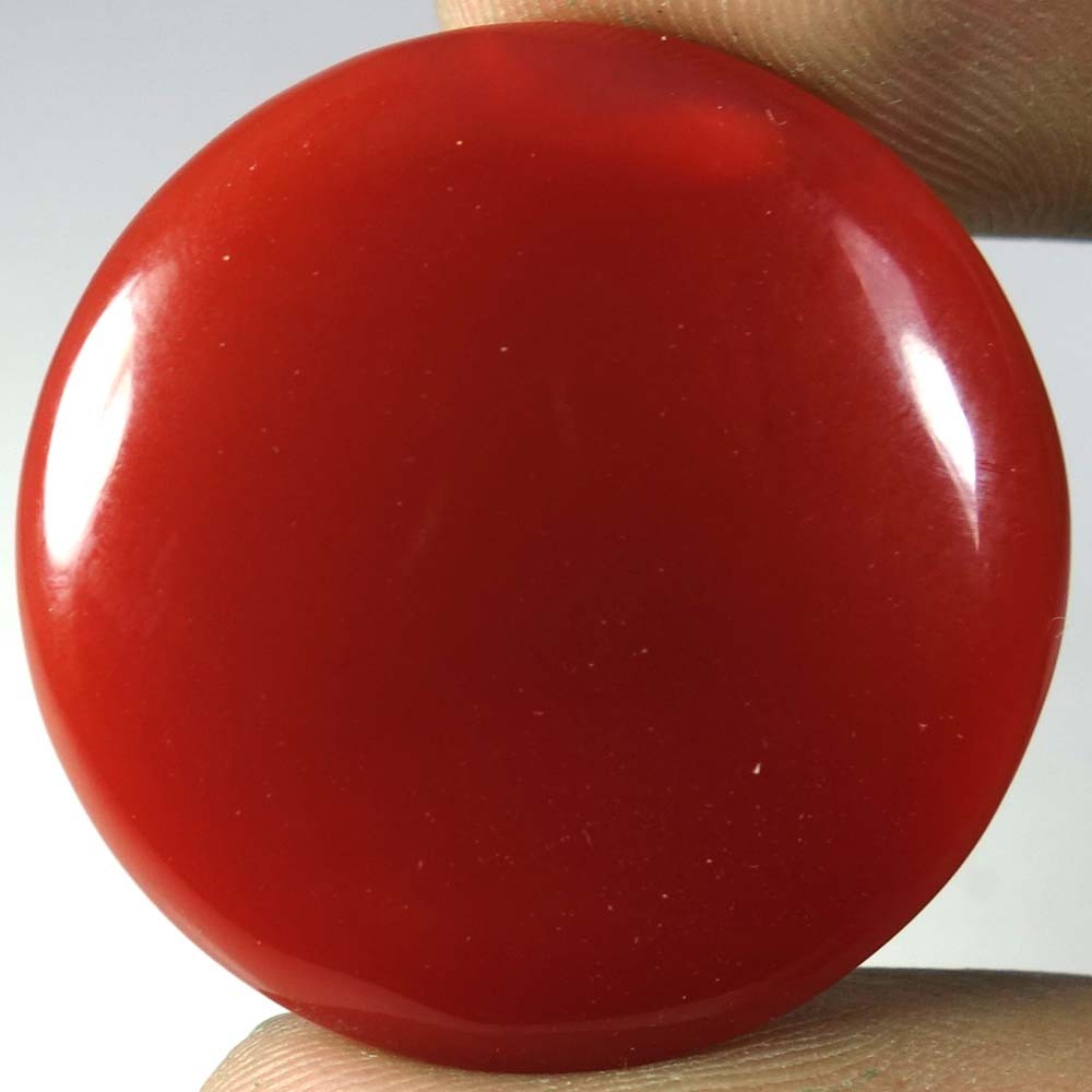 100% Natural Red Onyx Agate Round Cabochon Gemstone 50.15Cts 30x 30x 06mm
