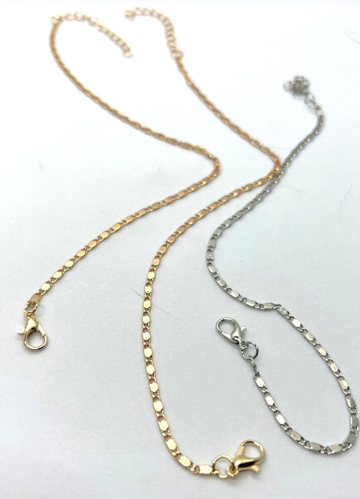 Choose Gold or Silver: Anklet Bracelet Metal Alloy Chain Length 9″+2″ Extension.
