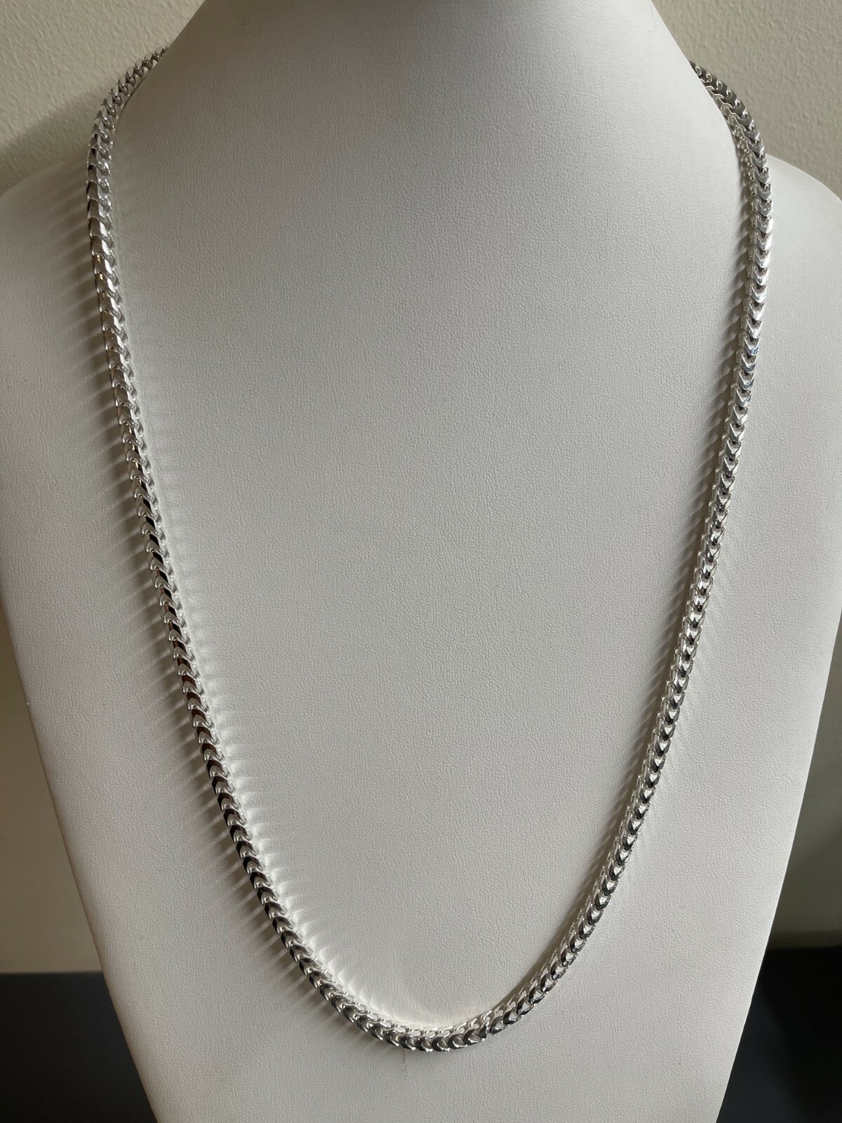 Solid 925 Sterling Silver Franco Chain 5mm Thick Hip Hop Mens Necklace 18-30″