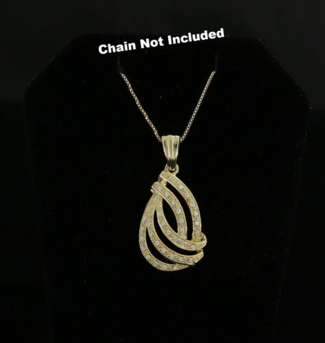 925 Sterling Yellow Silver FASHION Shape Pendant with 0.00ct Cubic Zirconia