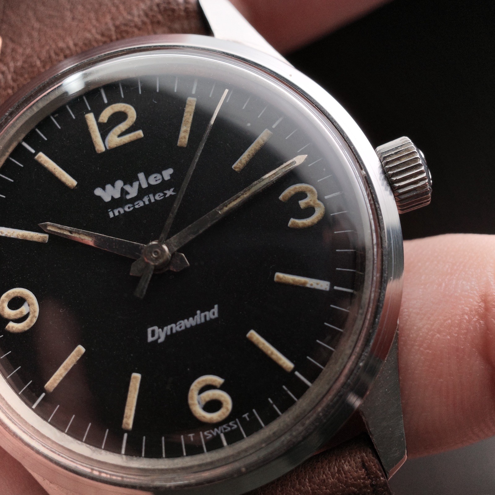 Wyler Incaflex Dynawind Lifeguard Men’s Vintage Watch