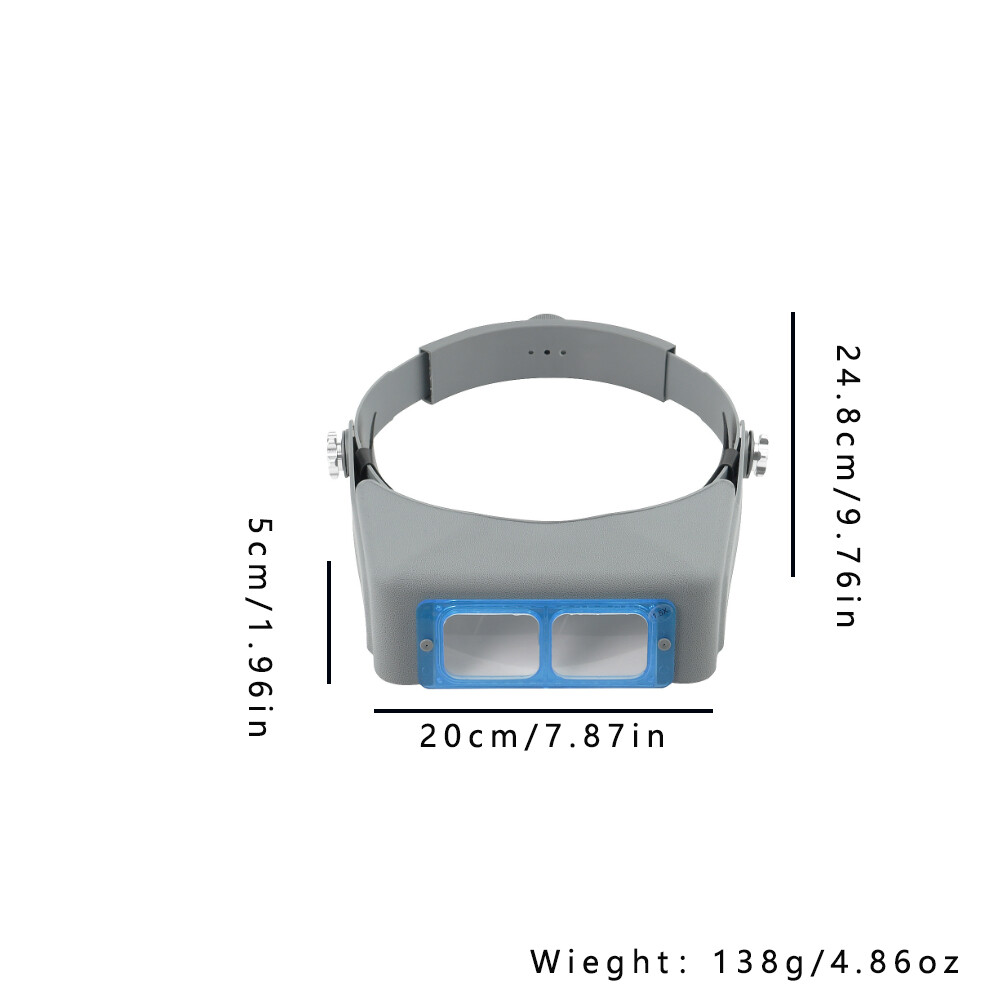 US 1 Pack Headband Magnifier Jewelers Magnifying Glasses Optical Headset Visor