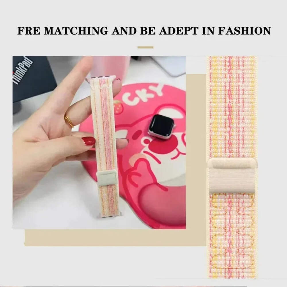 Nylon Band for Apple Watch Band Ultra 2 49mm 44mm 40mm 45mm 41mm 42mm 40mm Brace