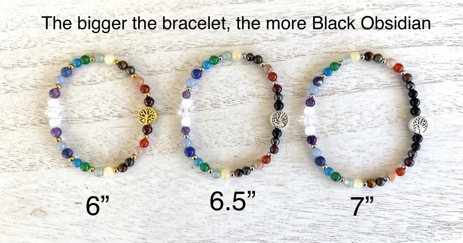 Rainbow 7 Chakra Stretch Bracelet – Hormonal, Energy, Spiritual Balance USA
