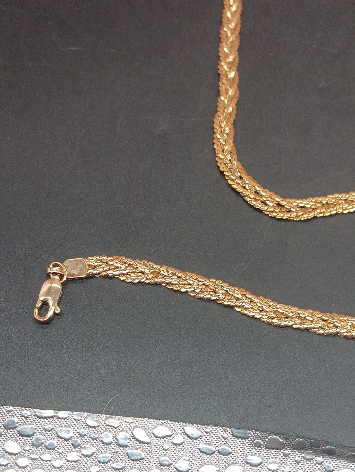 Braided 3 Woven Rope Necklace & Bracelet Set 1/20 12K GF 15.0 Total Grams *Read