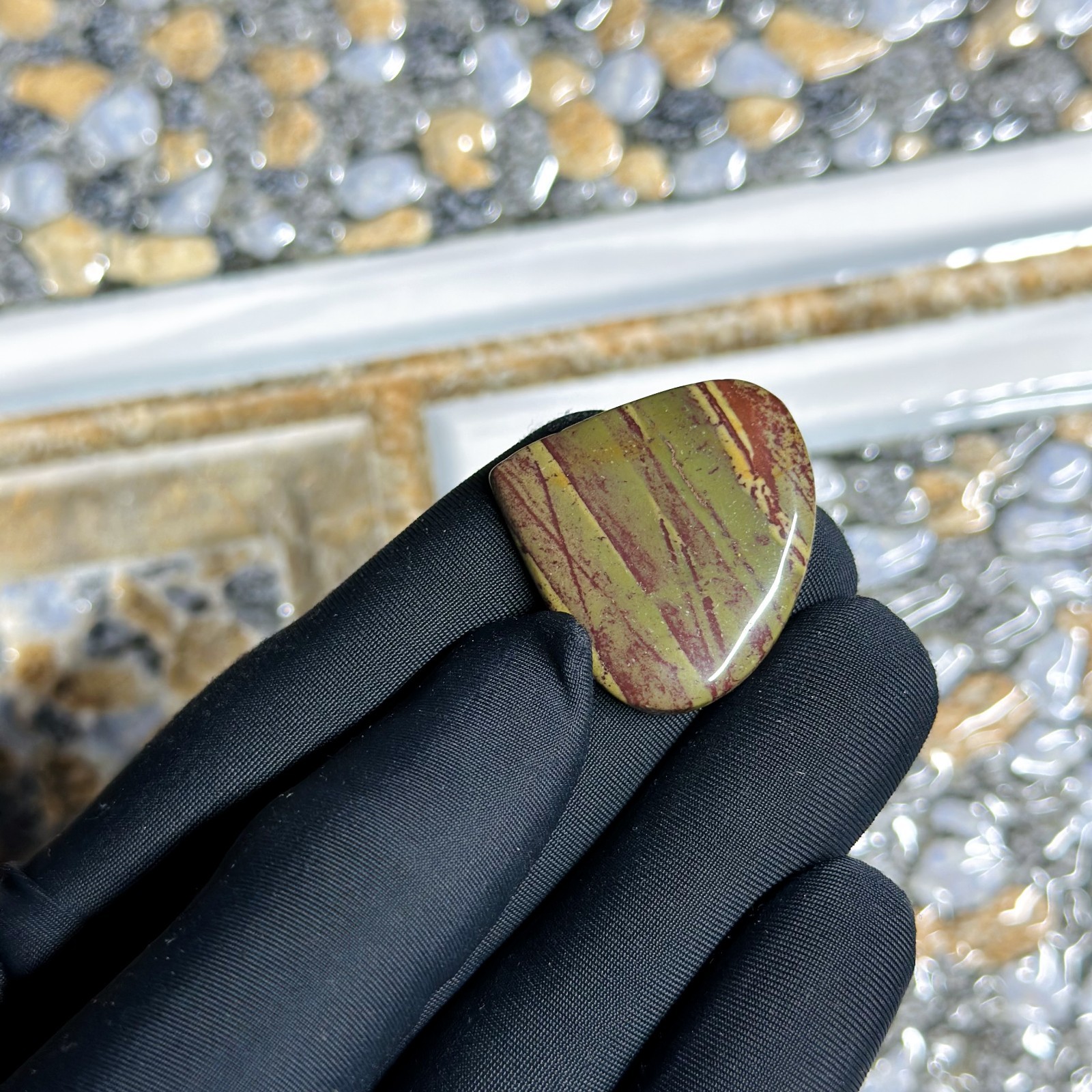 Authentic Jasper A++ Grade, Pear Cabochon, High Polish Gemstone, 32x30x5MM