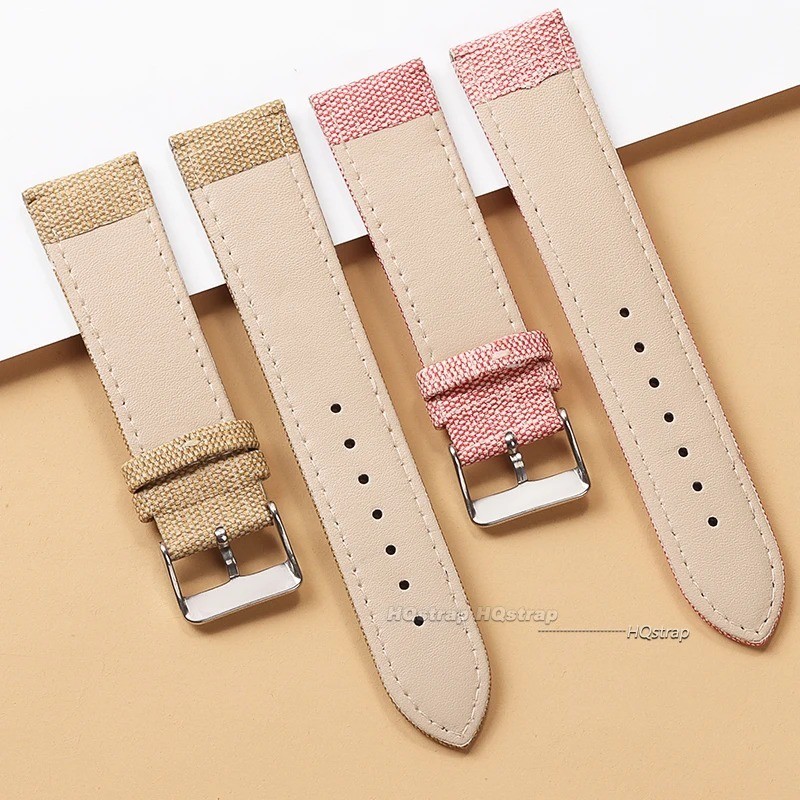 Nylon Canvas Watch Band Single Pass Strap 12/14/16/18/20/22mm Replacement