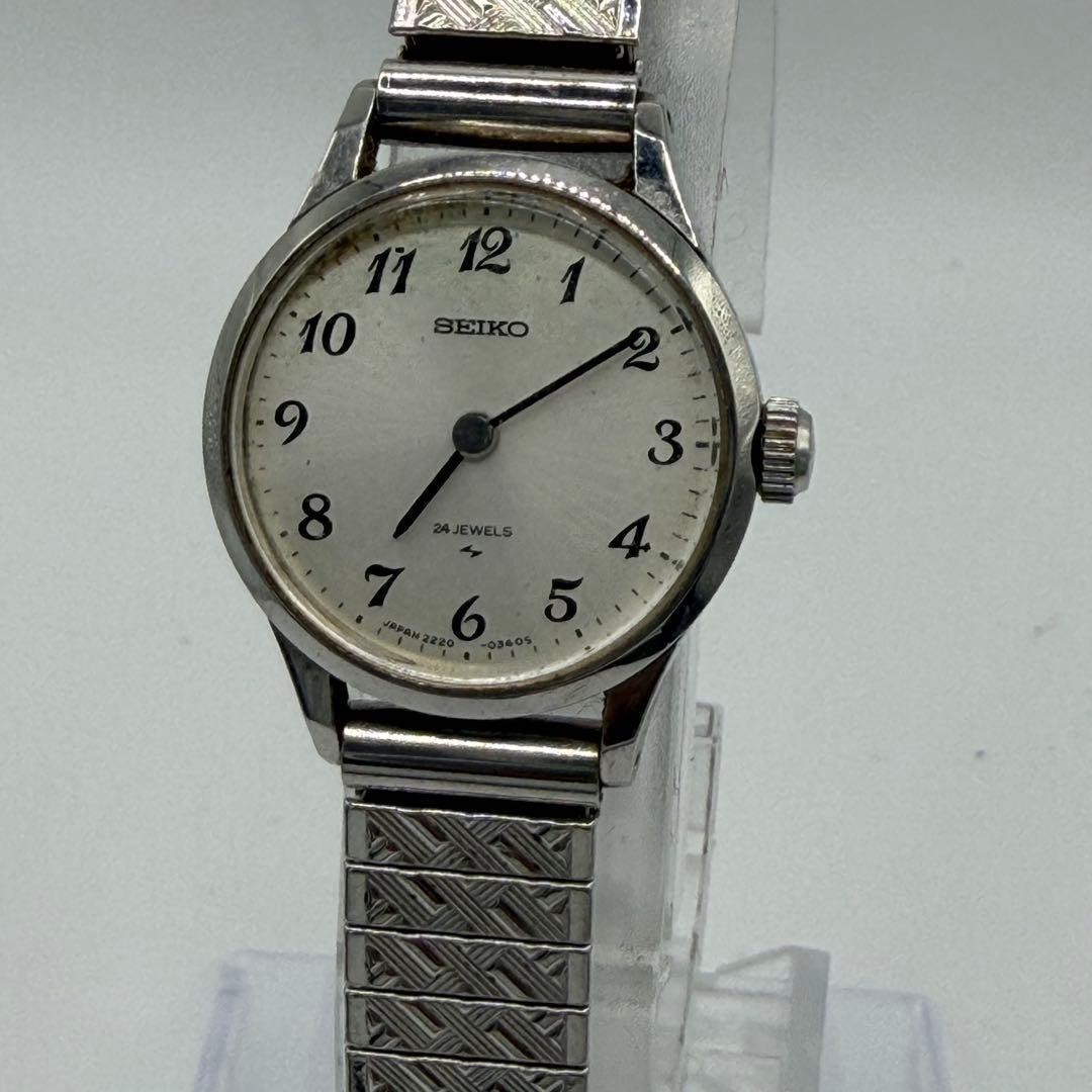 SEIKO Ladies’ Hand-Winding Watch, Vintage, Bellows Type, Silver