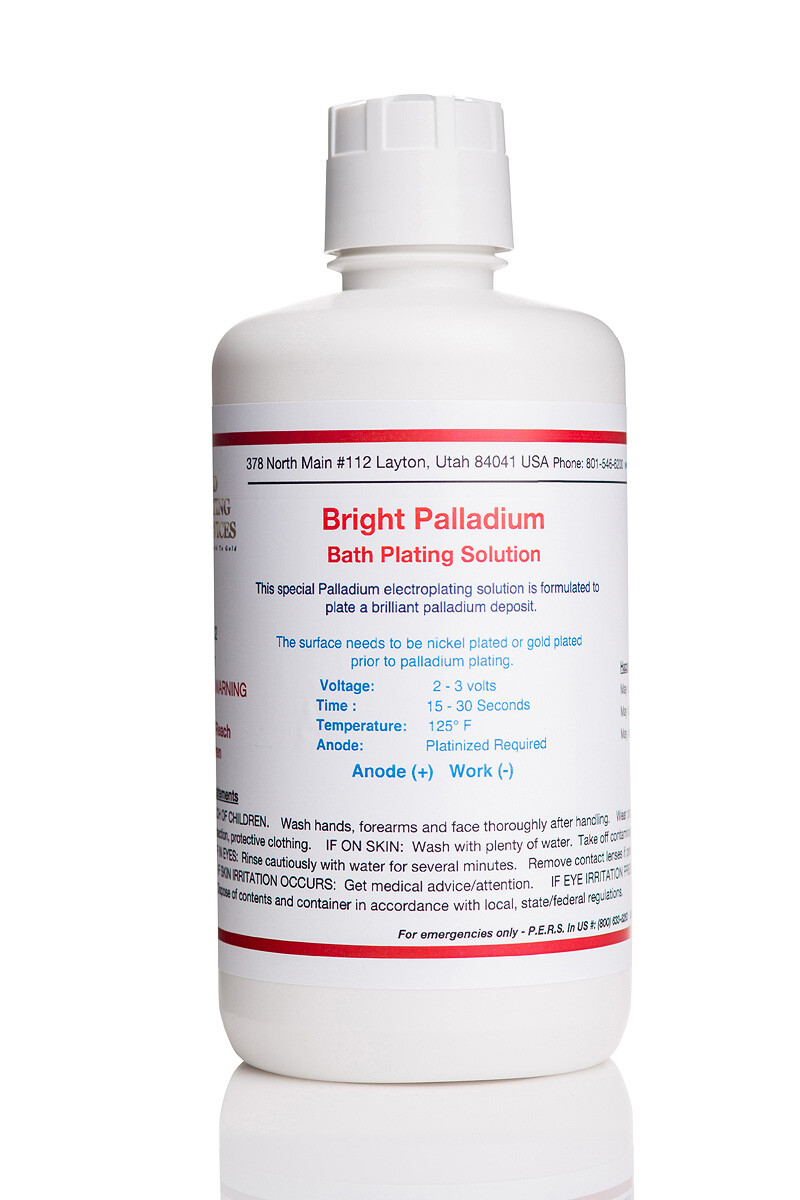 Bright Palladium – Electroplating Solution – 1 Liter
