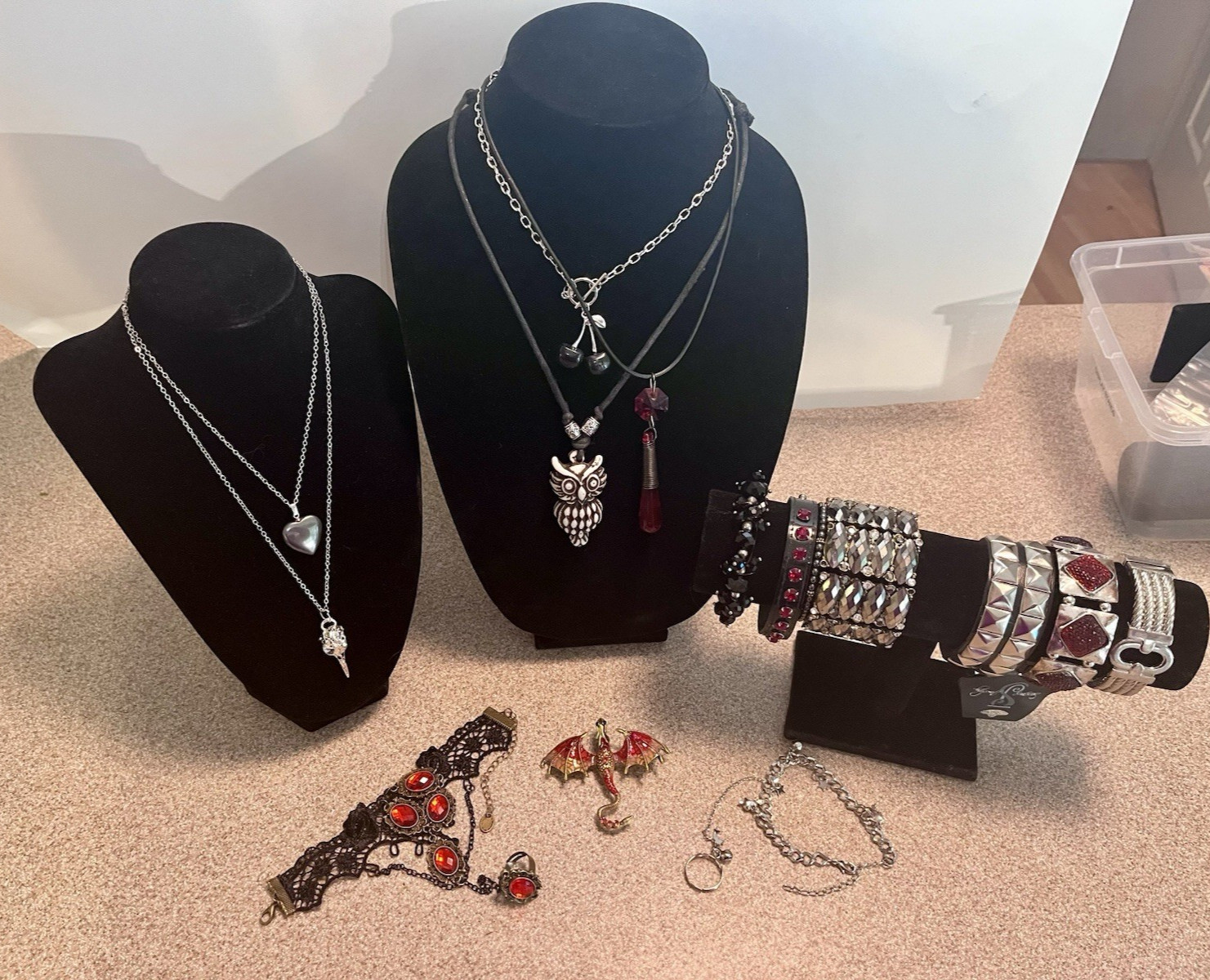 Goth Inspired Costume Jewelry Lot Romance Core Black Emo Renaissance