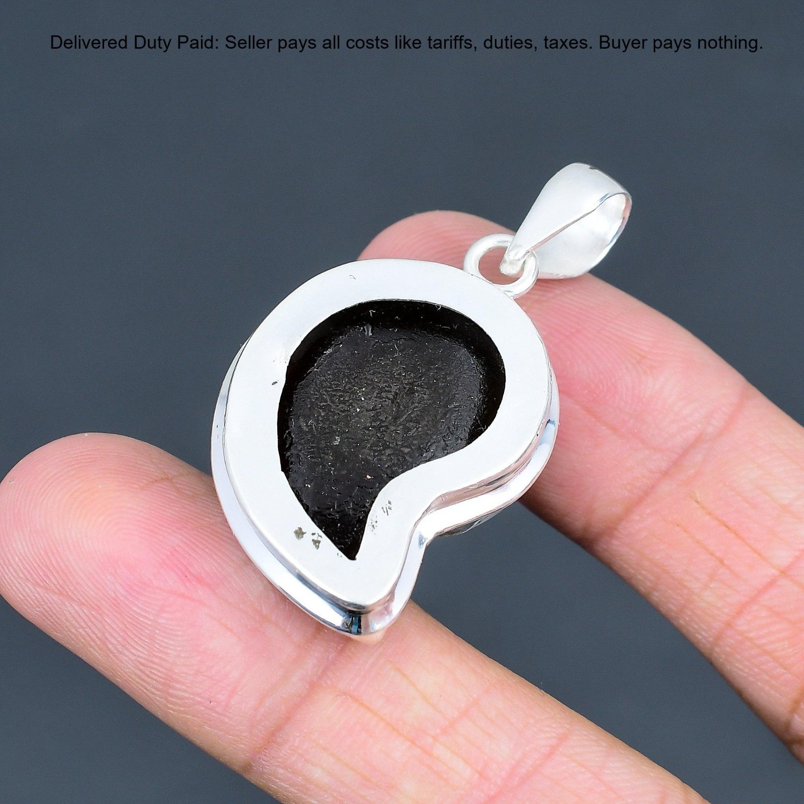 925 Sterling Silver Ammonite Opal Doublet Gemstone Anniversary Pendant Jewelry