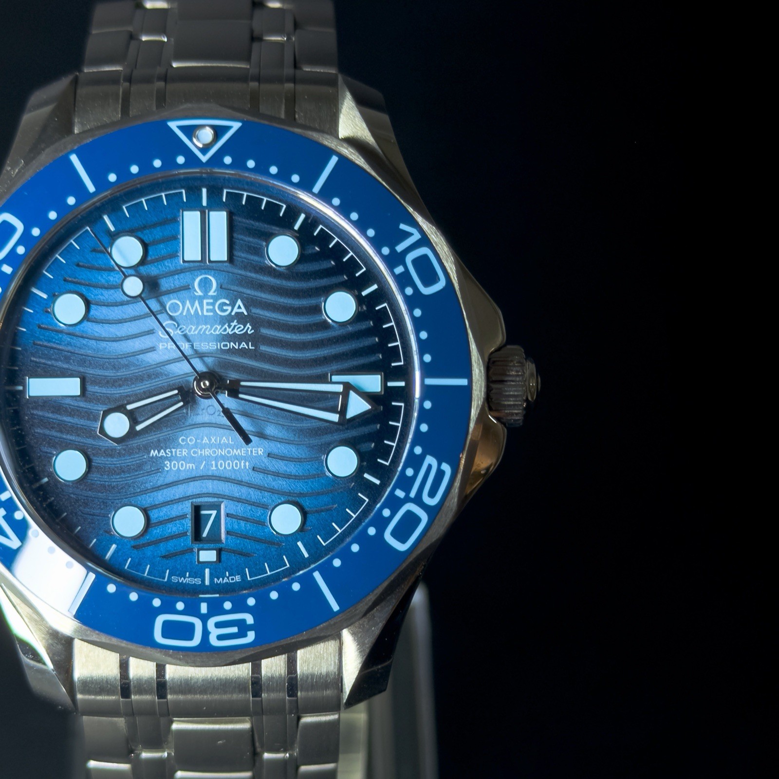 Omega Seamaster Diver 300M 210.30.42.20.03.003 42mm Summer Blue Dial Box & Paper