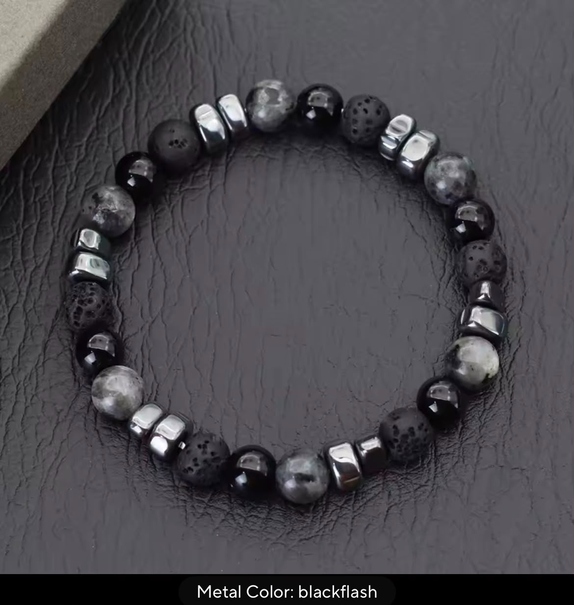 Irregular Hematite Tiger Eye Lava Stone Bracelet Men Healing Yoga Men Women