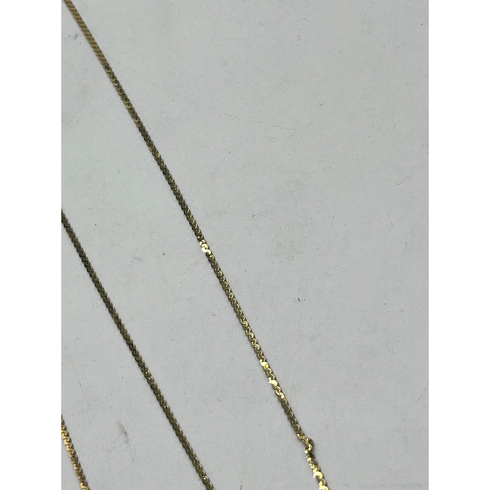 Aurea 585 Unoaerre 14k Italy Singapore Long 35″ Chain Link High Shine Necklace