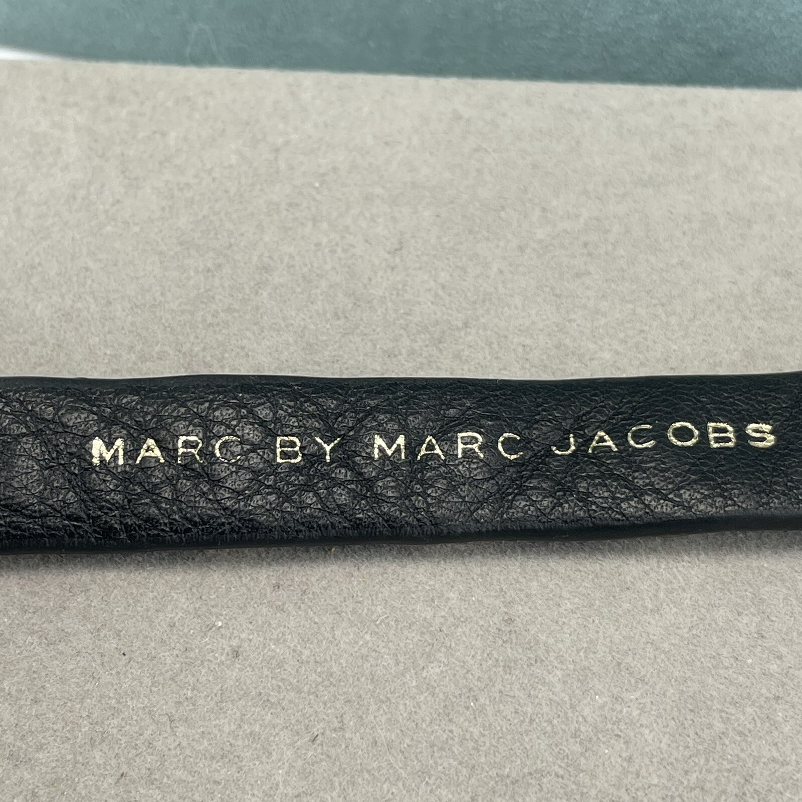 Marc Jacobs choker necklace black leather multicolour enamel spell out RETRO Y2K
