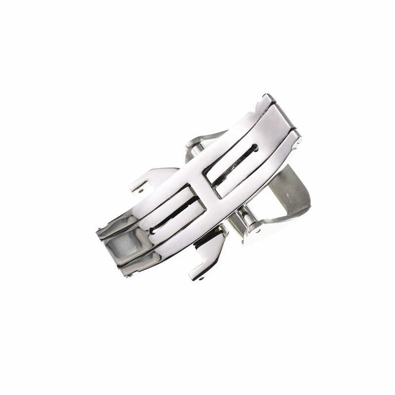 Leather Strap Stainless Steel Butterfly Buckle12 14 16 18mm for Jaeger-LeCoultre